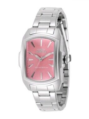 NEW Invicta Lupah Women's Watch  29mm Steel 24113 Pink Dial Stainless Steel Case